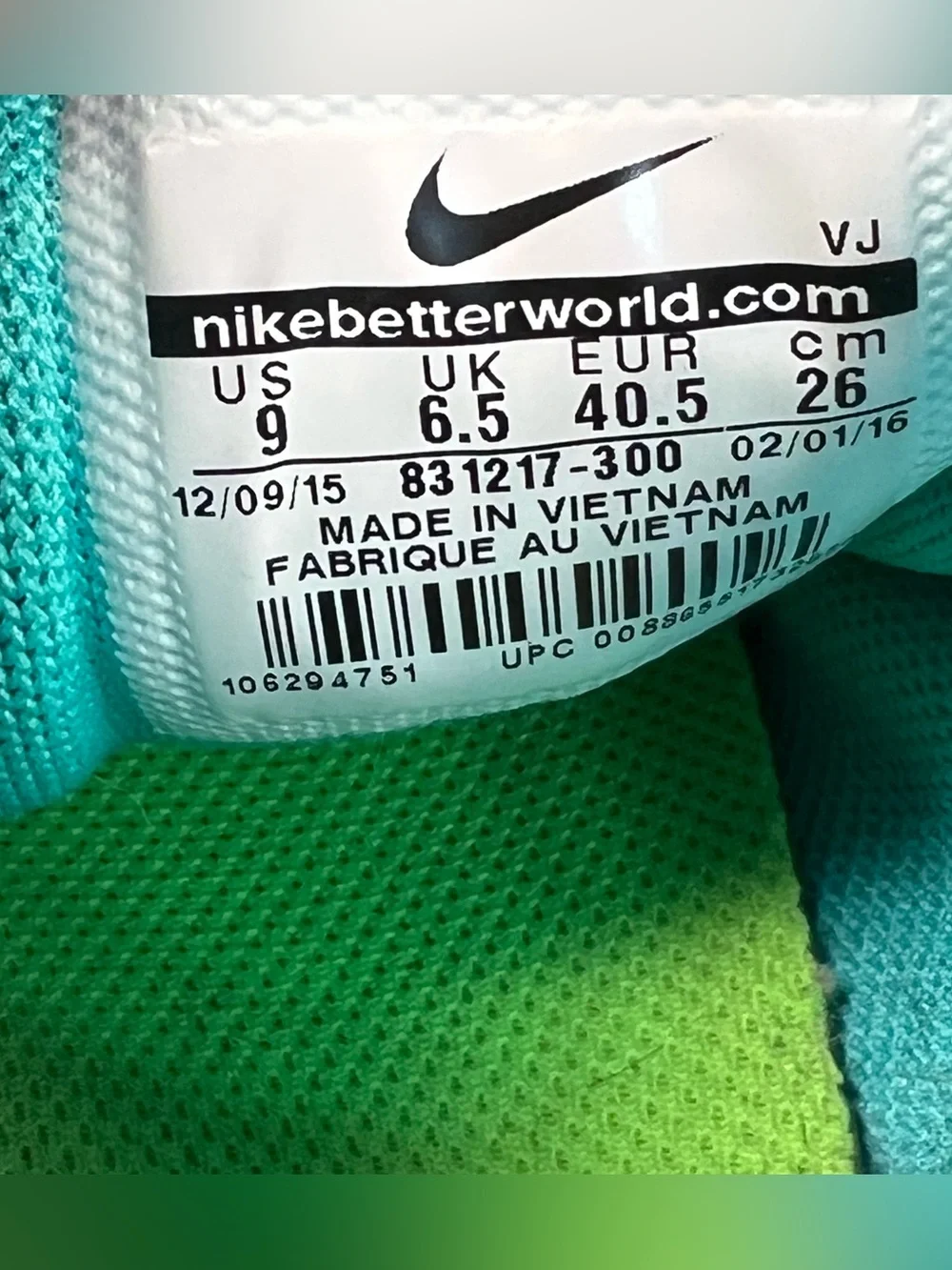 Nike Sneakers Flex Trainer 6 Turquoise Running Shoes 831217-300 Women's 9